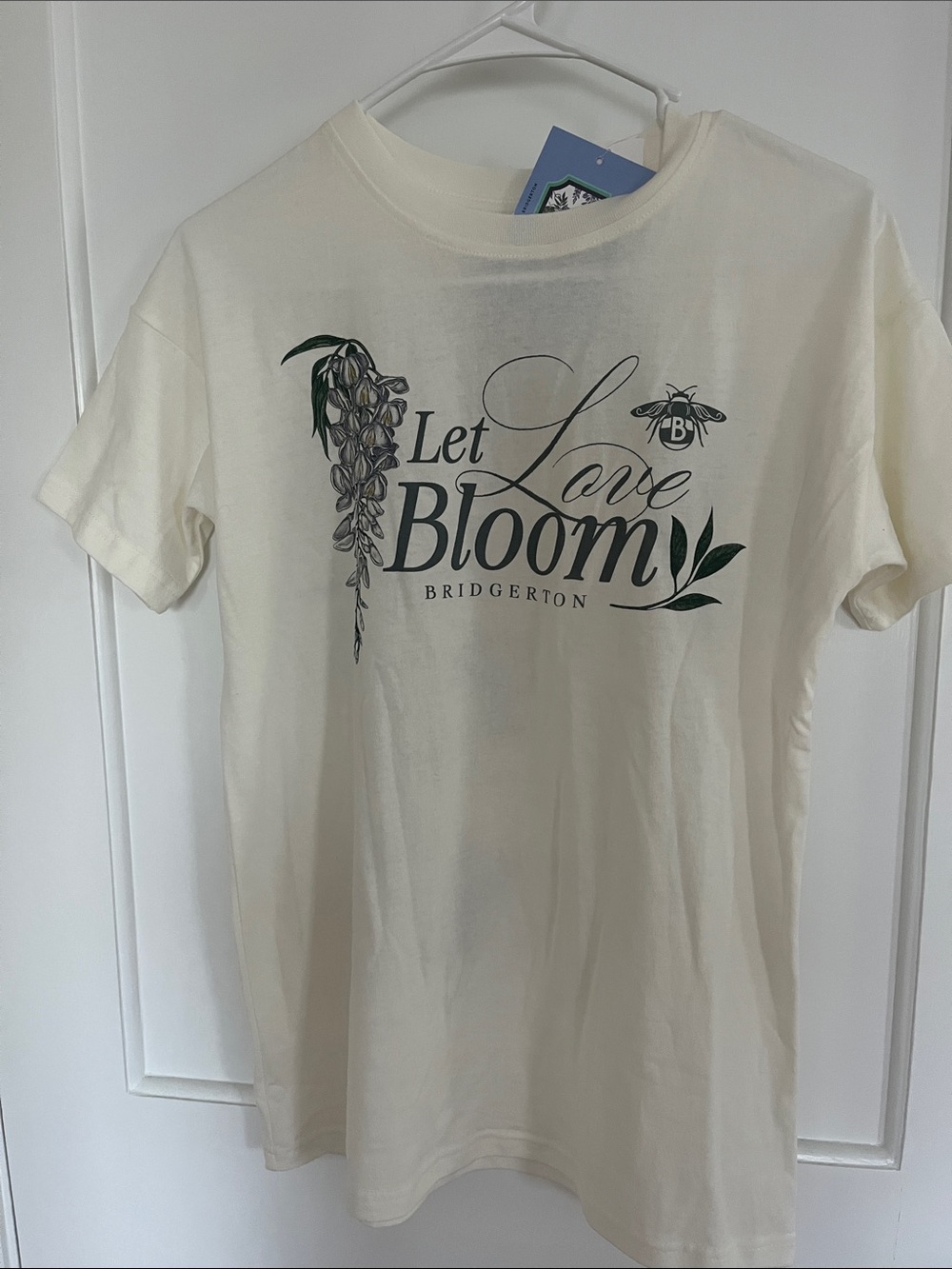 Target Bridgerton "Let Love Bloom" Cream Graphic Tee